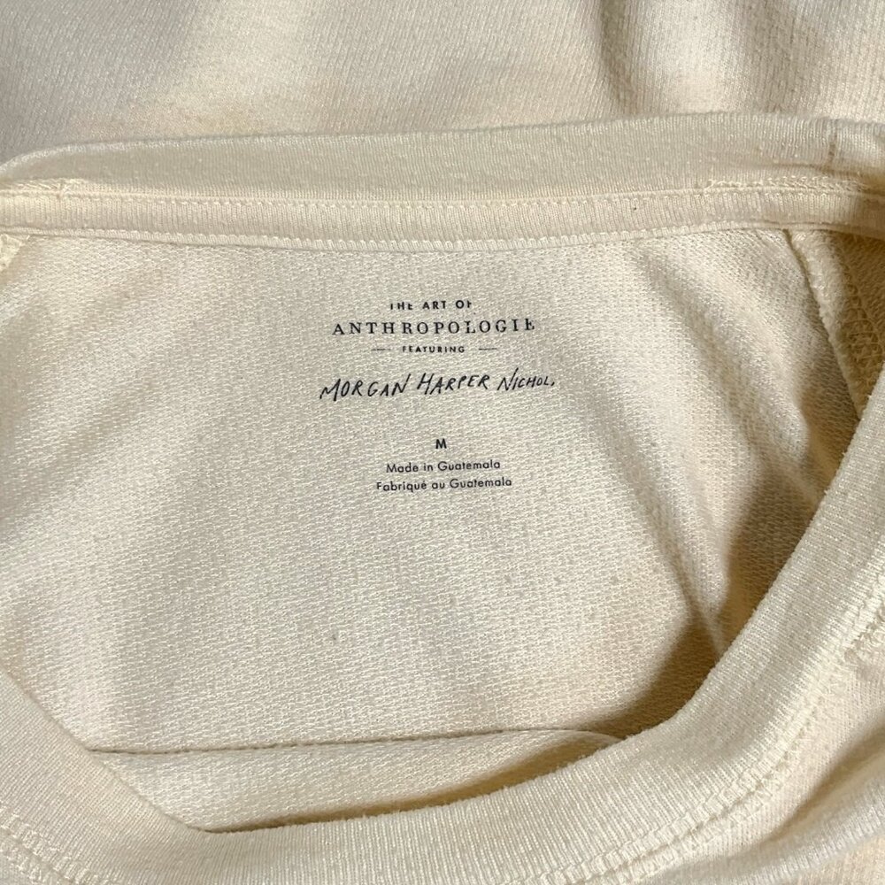 Anthropologie Morgan Harper Nichols Run Free Top Cropped Graphic Size Medium M - Picture 5 of 7